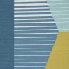 SCHÖNER LEBEN. Kissenhülle geometrisch Retro Sechseck blau grün weiß verschiedene Größen