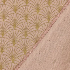 SCHÖNER LEBEN. Kissenhülle Glamour Schuppen Fächer rosa gold verschiedene Größen