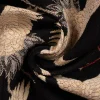 SCHÖNER LEBEN. Kissenhülle Gobelin Cranebird Paradise Kraniche schwarz beige rot verschiedene Größen