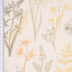 SCHÖNER LEBEN. Kissenhülle Gräser Blumen wollweiß orange gelb verschiedene Größen