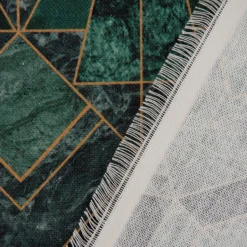 SCHÖNER LEBEN. Kissenhülle Halbpanama Art Deko Marble Diamond Marmor grün verschiedene Größen