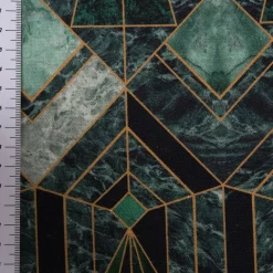 SCHÖNER LEBEN. Kissenhülle Halbpanama Art Deko Marble Diamond Marmor grün verschiedene Größen