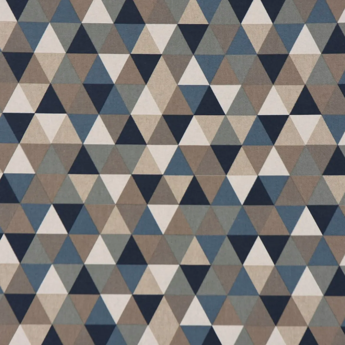 SCHÖNER LEBEN. Kissenhülle Halbpanama Leinenlook Dreiecke blau grau verschiedene Größen