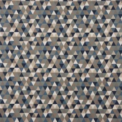 SCHÖNER LEBEN. Kissenhülle Halbpanama Leinenlook Dreiecke blau grau verschiedene Größen