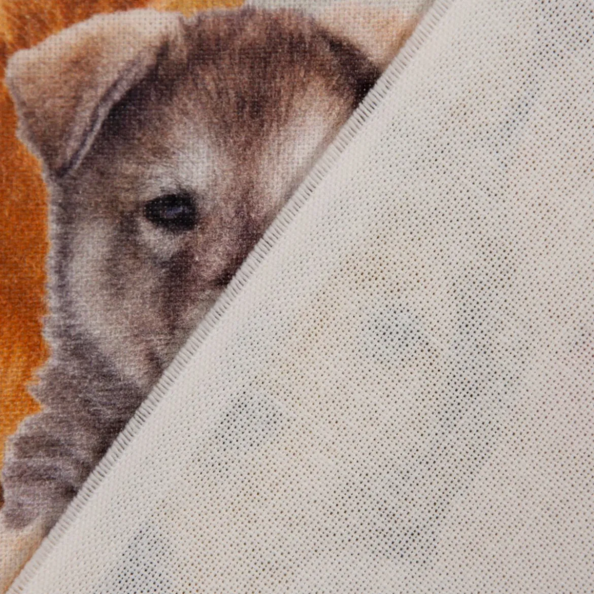 SCHÖNER LEBEN. Kissenhülle Hunde Welpen braun weiß schwarz verschiedene Größen