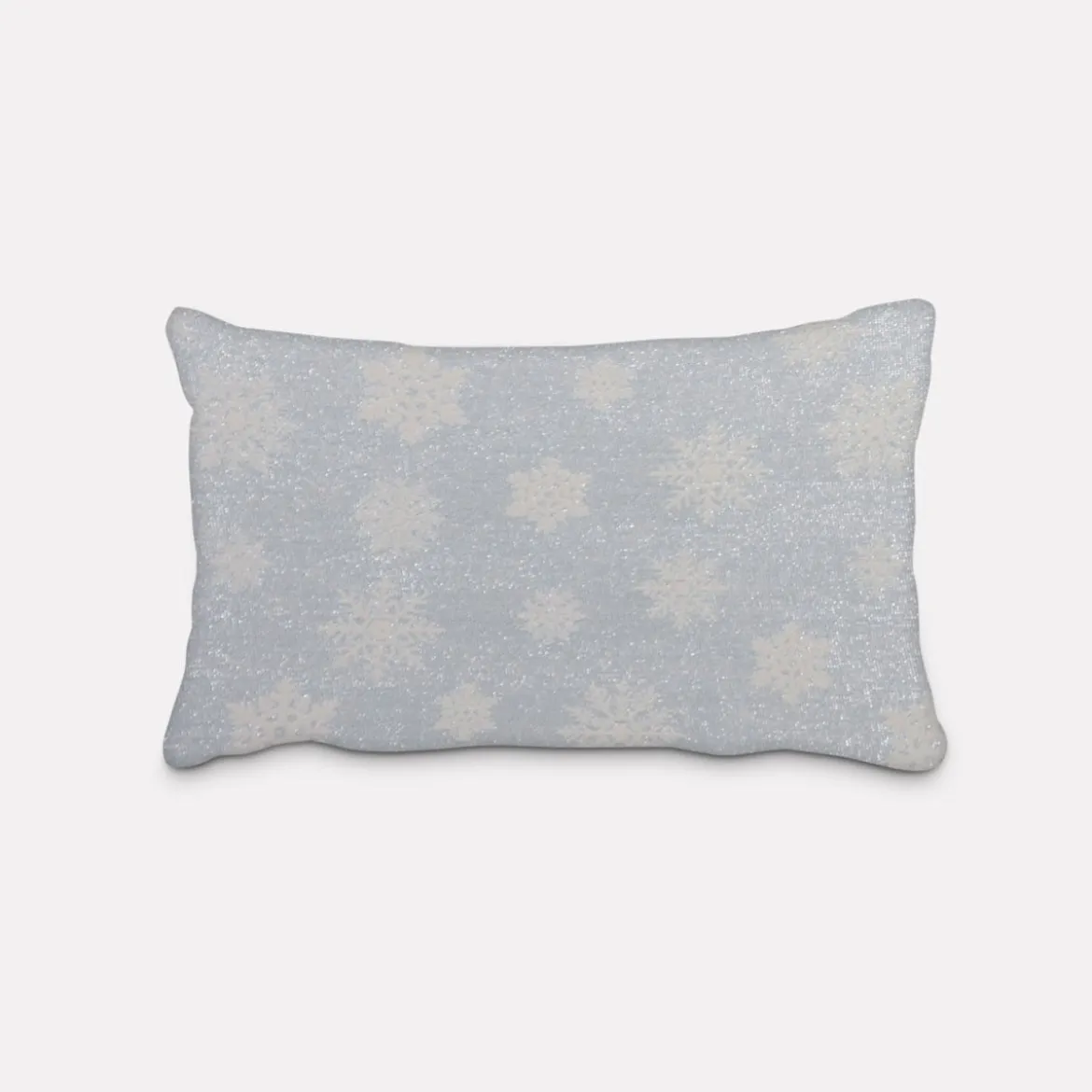 SCHÖNER LEBEN. Kissenhülle Ice Star Schneeflocken Eiskristalle hellblau silberfarbig beige verschiedene Größen