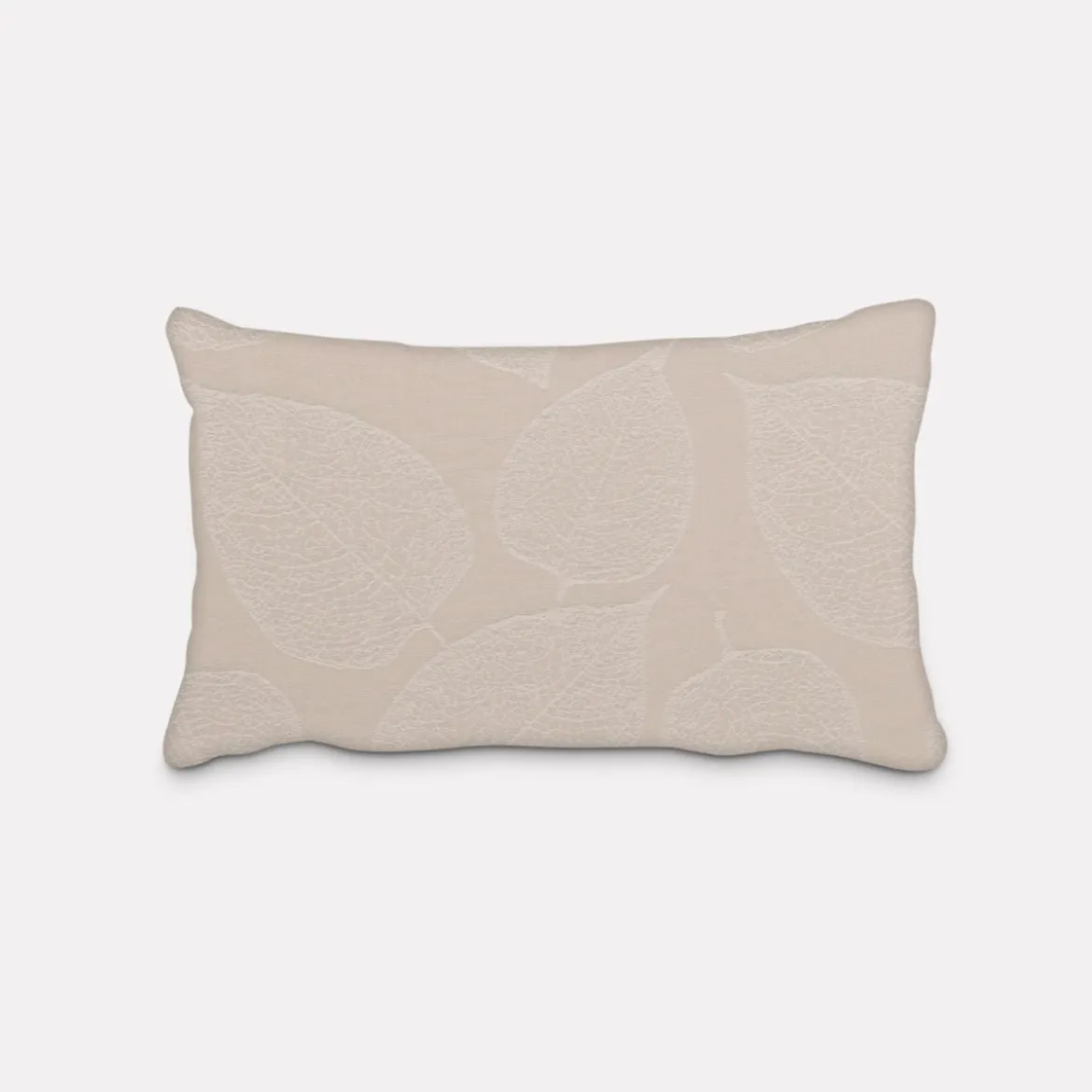 SCHÖNER LEBEN. Kissenhülle Jacquard Blätter hellbeige weiß verschiedene Größen