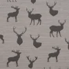 SCHÖNER LEBEN. Kissenhülle Jacquard mit Hirschen hellgrau grau verschiedene Größen
