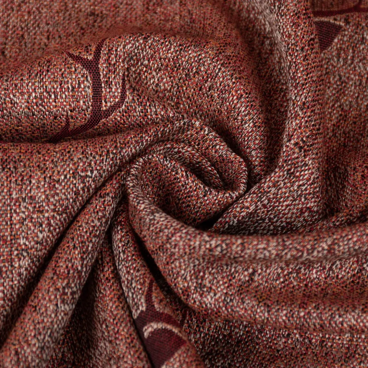 SCHÖNER LEBEN. Kissenhülle Jacquard Hirschkopf mit Geweih rotbraun dunkelrot verschiedene Größen