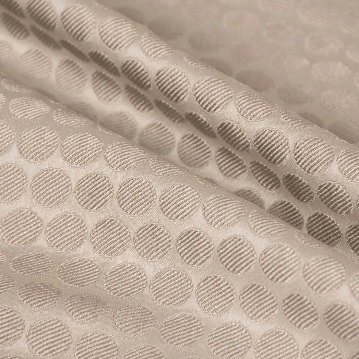 SCHÖNER LEBEN. Kissenhülle Jacquard Punkte beige dunkelbeige verschiedene Größen