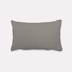 SCHÖNER LEBEN. Kissenhülle Jacquard Punkte schwarz silbergrau verschiedene Größen