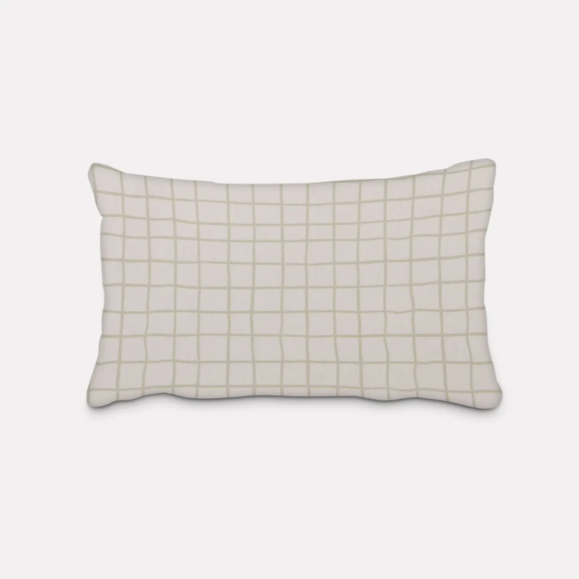 SCHÖNER LEBEN. Kissenhülle Karo Gitter wollweiß beige verschiedene Größen