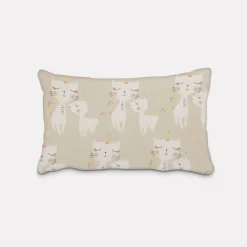SCHÖNER LEBEN. Kissenhülle Katzen Caticorn beige pastell verschiedene Größen