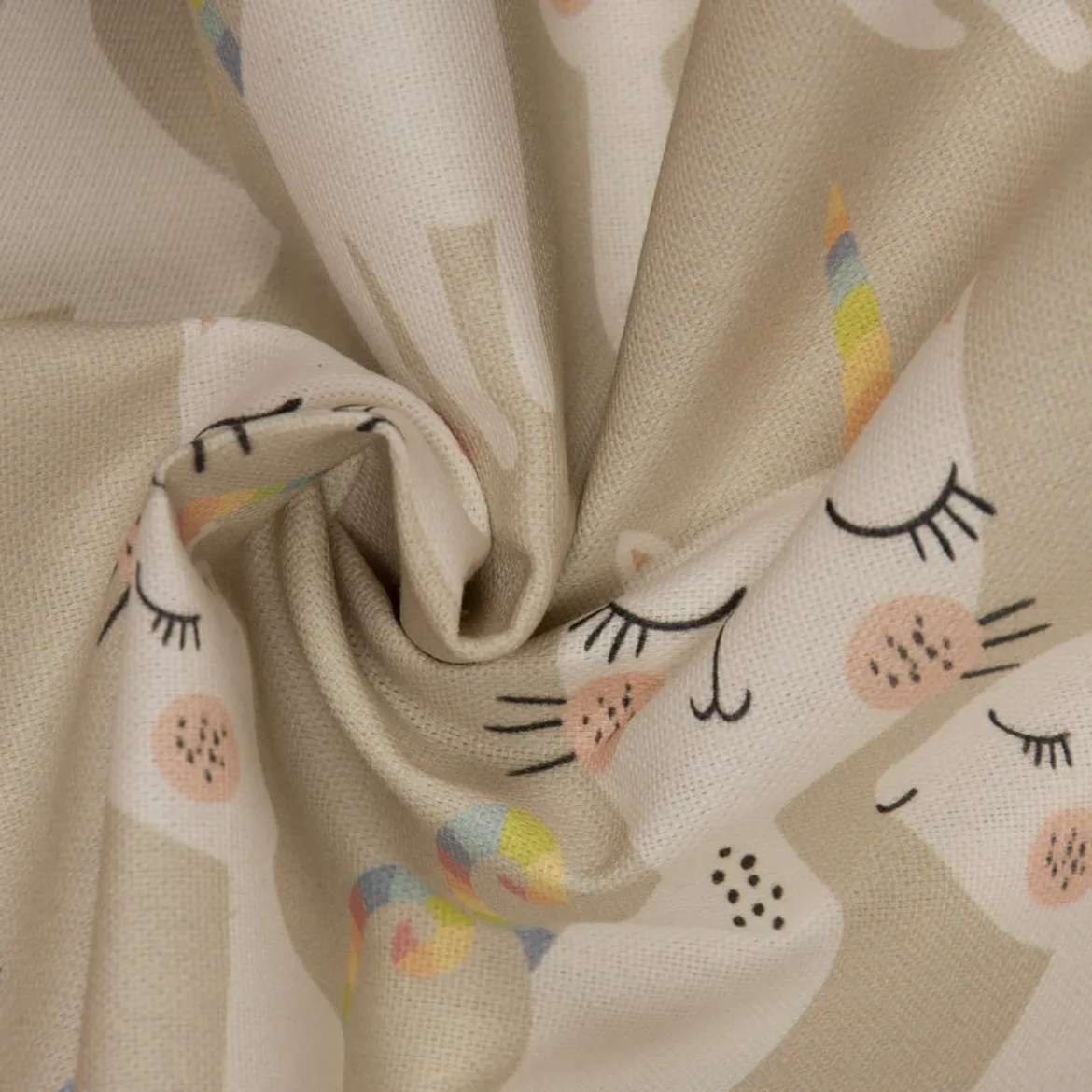 SCHÖNER LEBEN. Kissenhülle Katzen Caticorn beige pastell verschiedene Größen