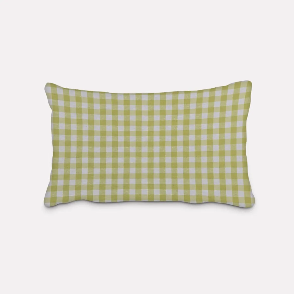 SCHÖNER LEBEN. Kissenhülle Landhaus kariert lime weiß Karogröße ca.1,3x1,3cm verschiedene Größen