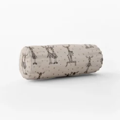 SCHÖNER LEBEN. Kissenhülle Leinenlook Moose Winter Elche Love natur grau beige verschiedene Größen
