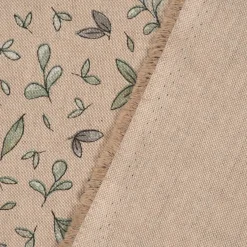 SCHÖNER LEBEN. Kissenhülle Leinenlook Leaf Soft Watercolor Allover Blätter natur grün verschiedene Größen