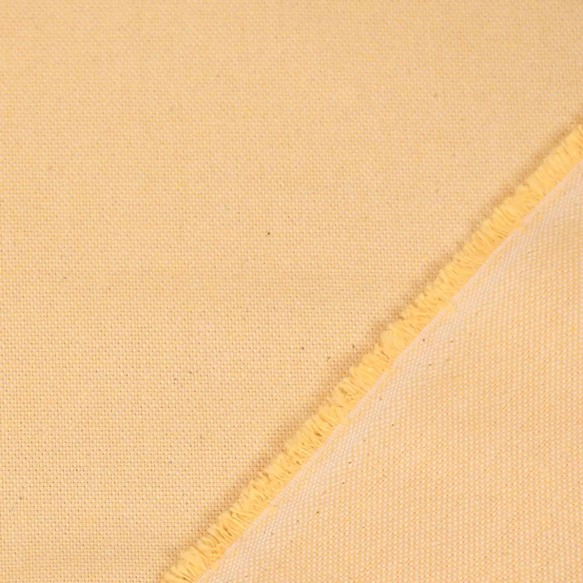 SCHÖNER LEBEN. Kissenhülle Leinenlook uni pastell gelb verschiedene Größen