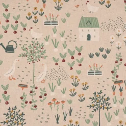 SCHÖNER LEBEN. Kissenhülle Leinenlook Farmhouse Cozy View Bauernhof Garten natur weiß mint verschiedene Größen