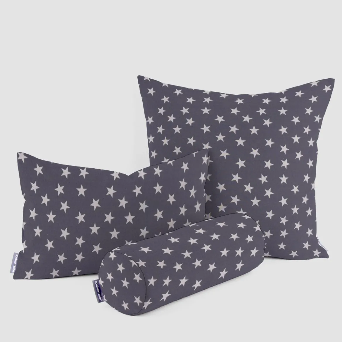 SCHÖNER LEBEN. Kissenhülle Little Star Twilight Sterne blau weiß verschiedene Größen