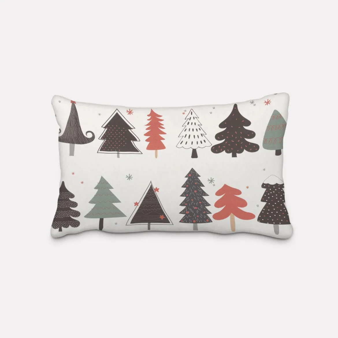 SCHÖNER LEBEN. Kissenhülle Merry Christmas Weihnachtsbaum ecru schwarz rot verschiedene Größen