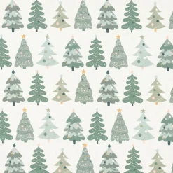 SCHÖNER LEBEN. Kissenhülle Merry Christmas Weihnachtsbäume ecru altgrün verschiedene Größen