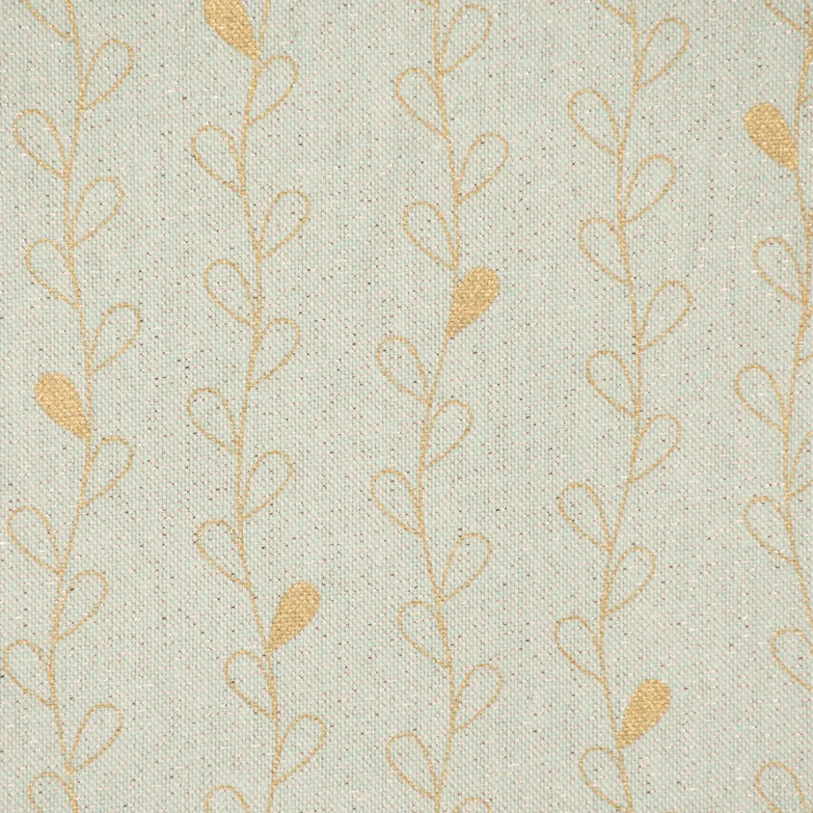 SCHÖNER LEBEN. Kissenhülle Metallic Blätterranken mint goldfarbig verschiedene Größen