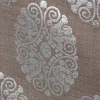 Schöner Leben Kissenhülle Ornament silber taupe 50x50cm