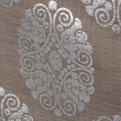 Schöner Leben Kissenhülle Ornament silber taupe 50x50cm