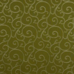 SCHÖNER LEBEN. Kissenhülle Ornamente Schnörkel Lurex grün silberfarbig verschiedene Größen