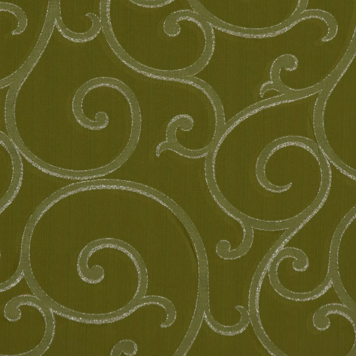 SCHÖNER LEBEN. Kissenhülle Ornamente Schnörkel Lurex grün silberfarbig verschiedene Größen
