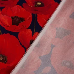 SCHÖNER LEBEN. Kissenhülle Outdoor Mohnblumen rot dunkelblau verschiedene Größen