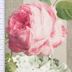 SCHÖNER LEBEN. Kissenhülle Outdoor Streifen Hortensien hellgrau grün pink versch. Größen