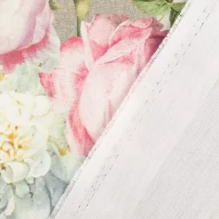 SCHÖNER LEBEN. Kissenhülle Outdoor Streifen Hortensien hellgrau grün pink versch. Größen