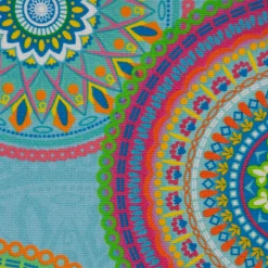 SCHÖNER LEBEN. Kissenhülle Outdoor Mandalas türkis mulitcolor verschiedene Größen