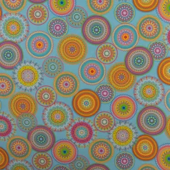 SCHÖNER LEBEN. Kissenhülle Outdoor Mandalas türkis mulitcolor verschiedene Größen