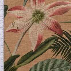 SCHÖNER LEBEN. Kissenhülle Outdoor Romantic Botanic Exotik Blumen beige grün rosa verschiedene Größen