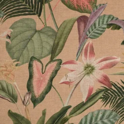 SCHÖNER LEBEN. Kissenhülle Outdoor Romantic Botanic Exotik Blumen beige grün rosa verschiedene Größen