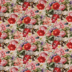 SCHÖNER LEBEN. Kissenhülle Outdoor Flowers Painting Blumen Schmetterlinge bunt verschiedene Größen