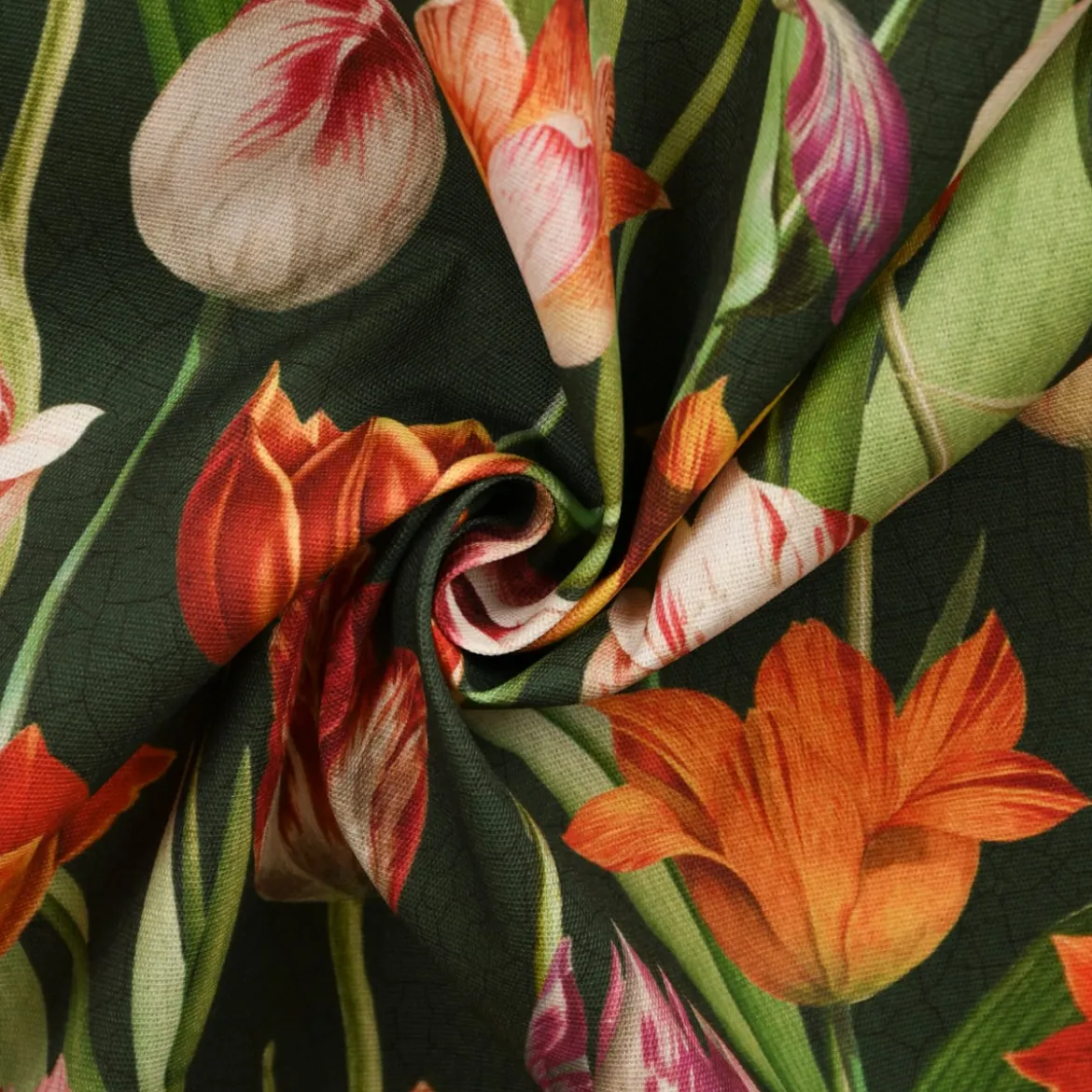SCHÖNER LEBEN. Kissenhülle Outdoor Tulip Painting Tulpen grün rot verschiedene Größen