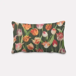 SCHÖNER LEBEN. Kissenhülle Outdoor Tulip Painting Tulpen grün rot verschiedene Größen