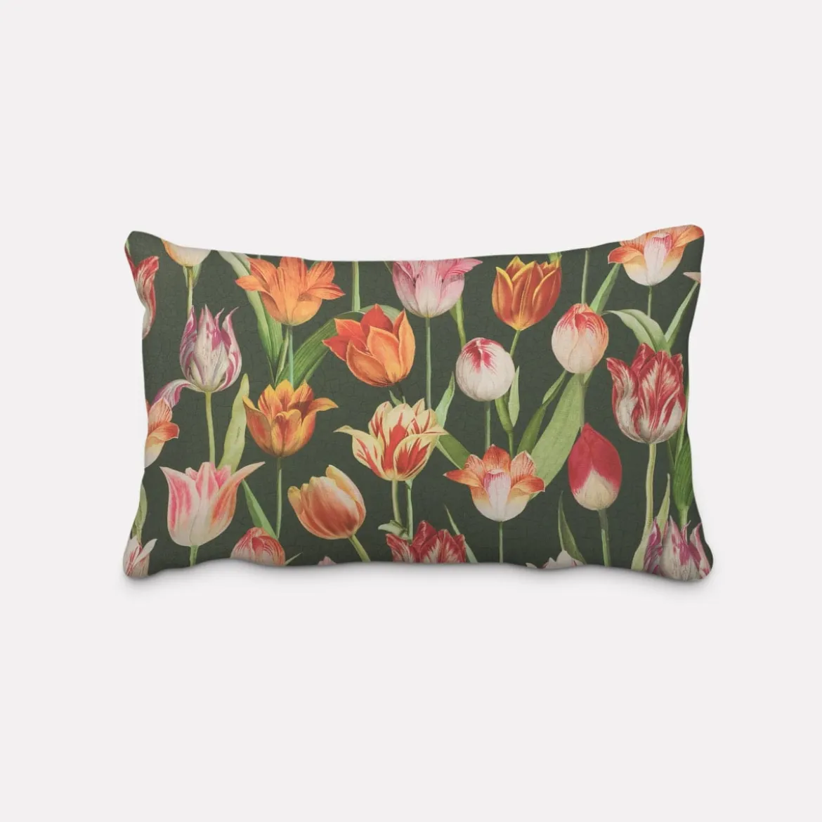 SCHÖNER LEBEN. Kissenhülle Outdoor Tulip Painting Tulpen grün rot verschiedene Größen
