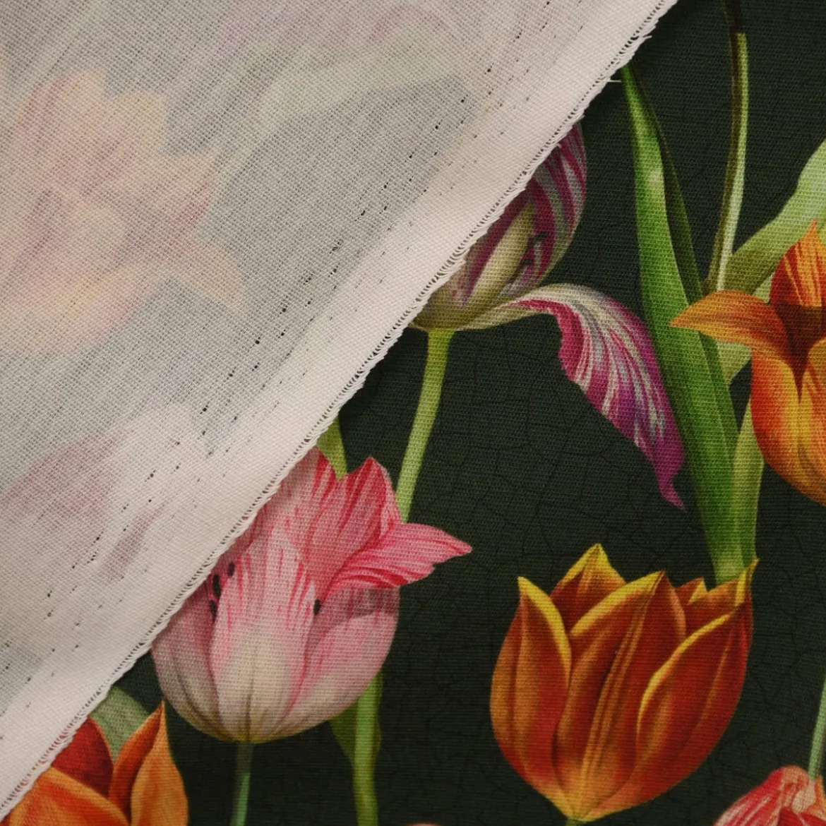 SCHÖNER LEBEN. Kissenhülle Outdoor Tulip Painting Tulpen grün rot verschiedene Größen