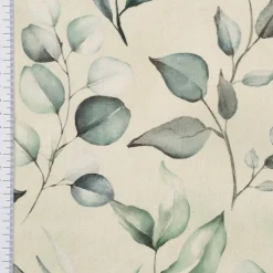 SCHÖNER LEBEN. Kissenhülle Outdoor Plant Lover Blätterzweige Aquarell mint grün verschiedene Größen
