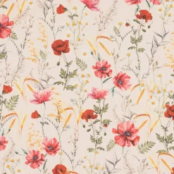 SCHÖNER LEBEN. Kissenhülle Poppy Mohnblumen Kamille Getreide beige rot verschiedene Größen