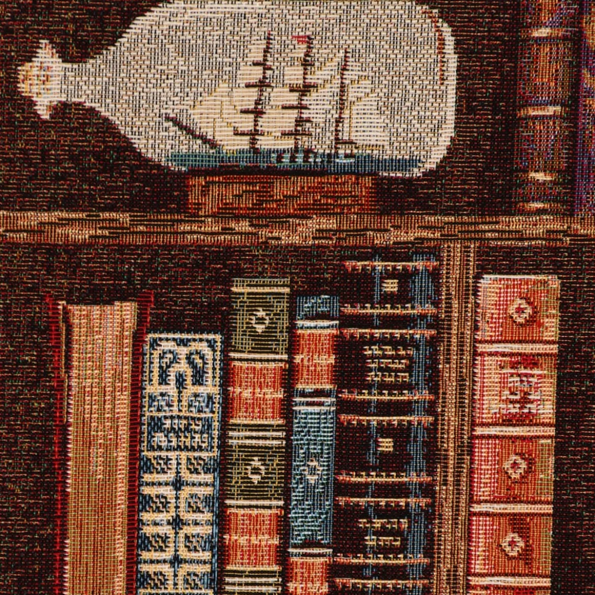 SCHÖNER LEBEN. Kissenhülle Premium Bookshelve Marine Bücherregal Nautik verschiedene Größen