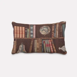 SCHÖNER LEBEN. Kissenhülle Premium Bookshelve Marine Bücherregal Nautik verschiedene Größen