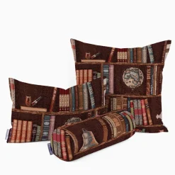 SCHÖNER LEBEN. Kissenhülle Premium Bookshelve Marine Bücherregal Nautik verschiedene Größen