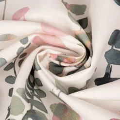 SCHÖNER LEBEN. Kissenhülle Ranken Blätter Aquarell weiß grün rosa verschiedene Größen