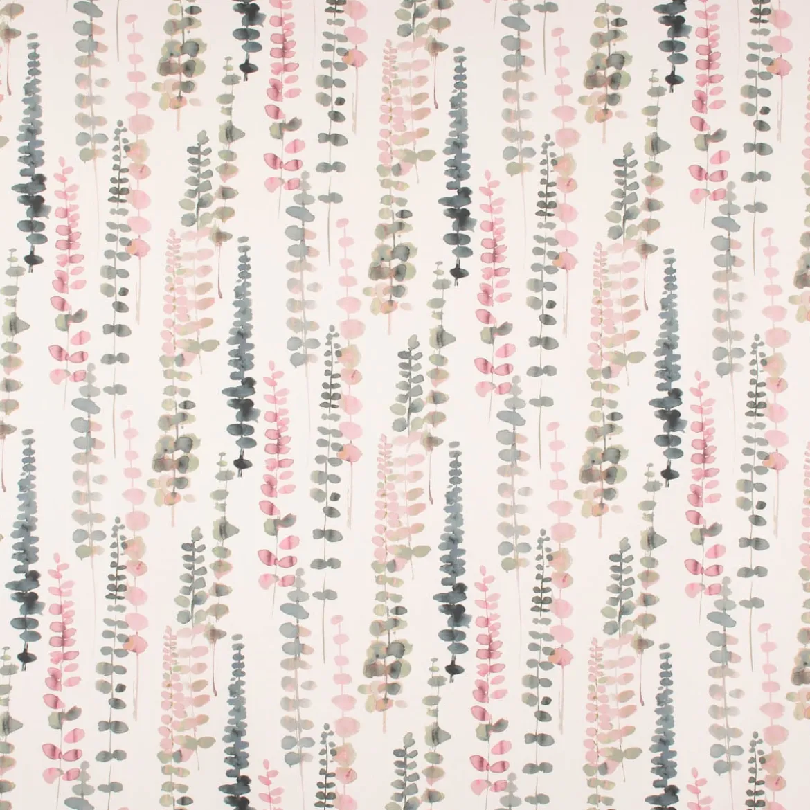 SCHÖNER LEBEN. Kissenhülle Ranken Blätter Aquarell weiß grün rosa verschiedene Größen